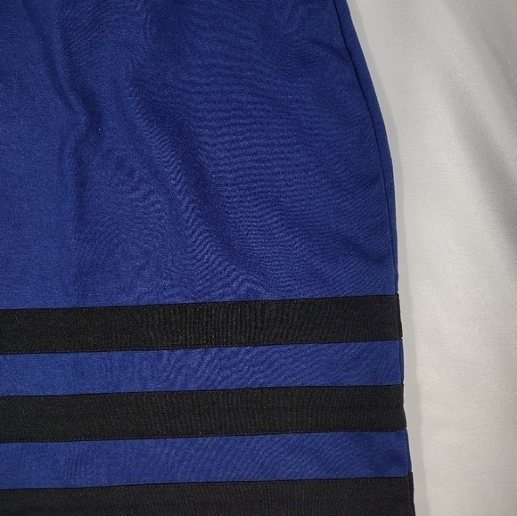 Basic House Bodycon Mini Skirt Blue And Black Size S - Picture 3 of 8